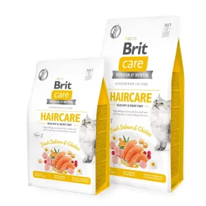 Végkiárusítás Brit Care Cat Haircare Lazac+Csirke 400gr
