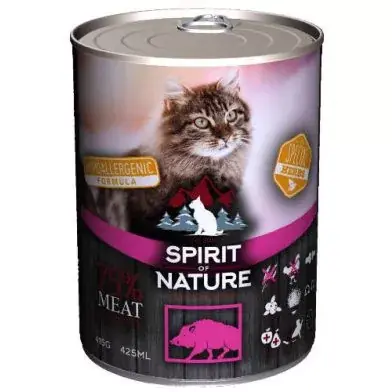 Spirit of Nature Cat Adult Vaddisznó 415g Ne maradj le
