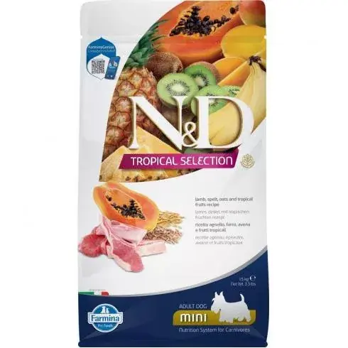 N&D Tropical 1,5kg Adult Mini Lamb Vedd meg most