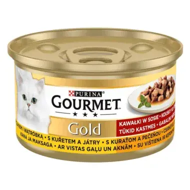 Gourmet Gold Csirkével és májjal 85gr Népszerű
