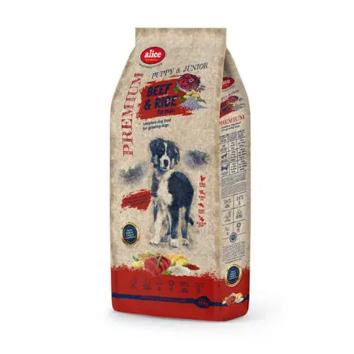 Exkluzív ajánlat ALICE Professional Puppy & Junior beef & rice 17 kg