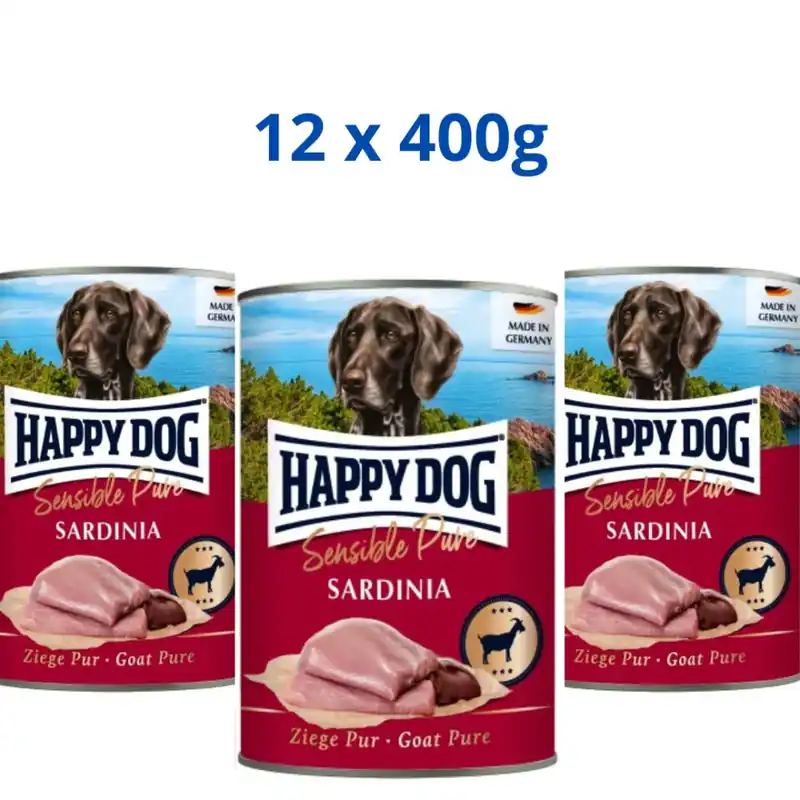 Legkelendőbb Happy Dog Sardinia 12x400g konzerv Kecske