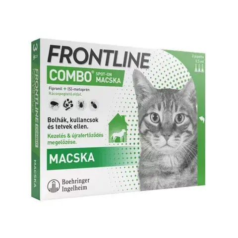 Azonnal elérhető FRONTLINE COMBO® Macska 0,5ml x 3db (3 pipetta/doboz)