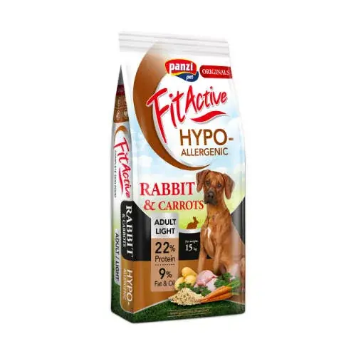 FitActive ORIGINALS 15kg Hypoallergenic ADULT LIGHT Rabbit and Carrots Expressz kézbesítés