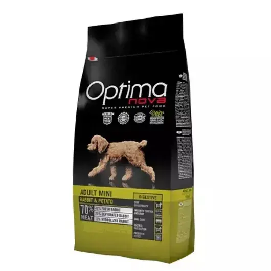 Végkiárusítás VISÁN OPTIMANOVA DOG ADULT MINI RABBIT & POTATO nyulas 2 KG