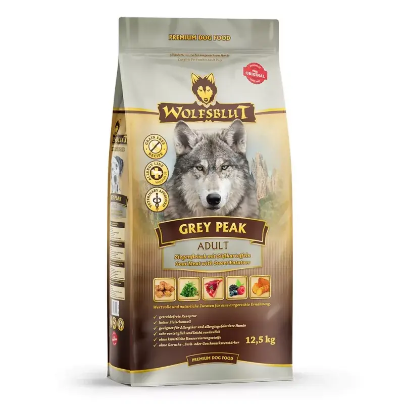 Olcsó Wolfsblut 12,5 kg Kecske édesburgonyával Grey Peak Adult