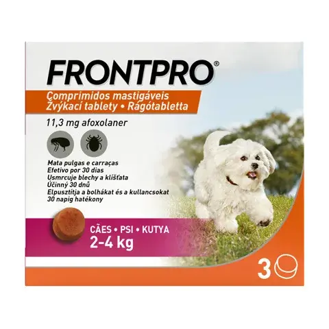 Szezonális akció FRONTPRO® rágótabletta 2-4 kg 11,3mg / 3db tabletta