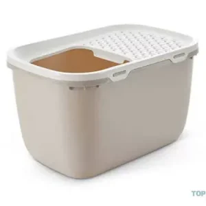 Outlet Savic Hop In - macska WC (fehér-mokka) macskák részére (58,5x39x39,5cm)