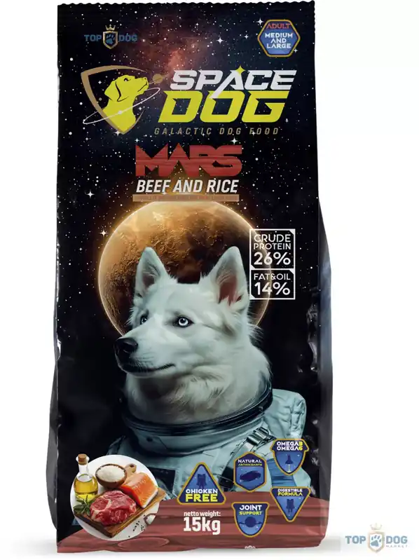 Olcsóbb Space Dog Mars Beef and Rice 15 kg