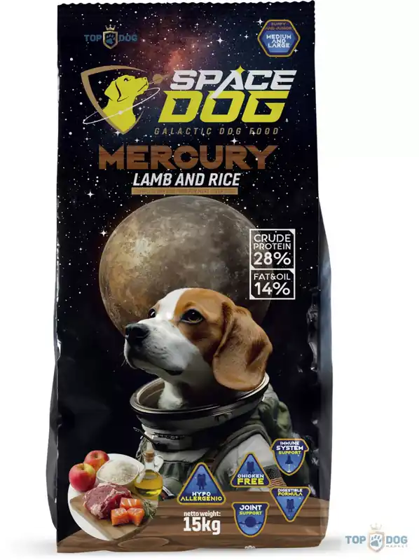 Space Dog Mercury Lamb and Rice Puppy&Junior 15 kg Szuper akció