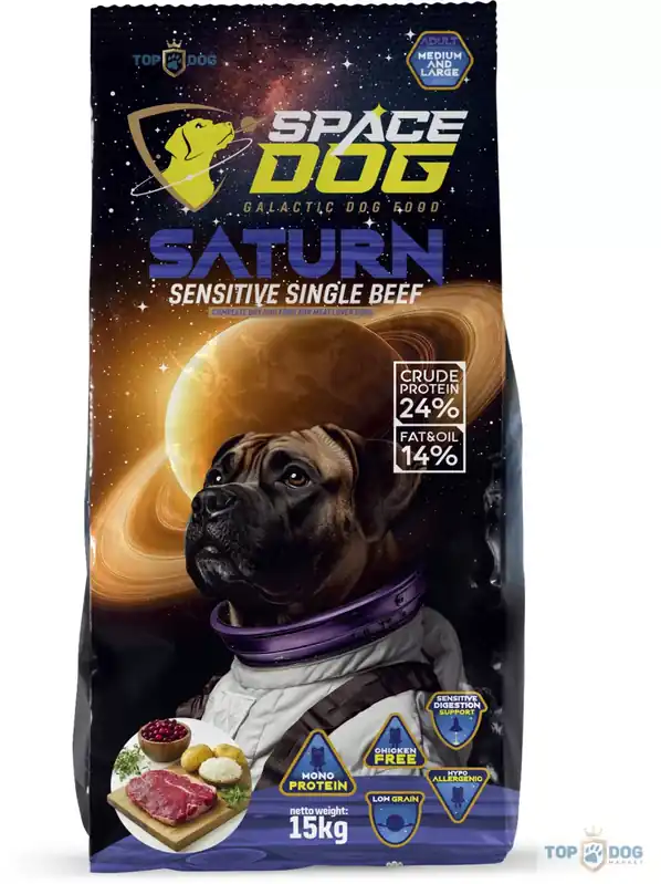 Space Dog Saturn Sensitive Single Beef Low Grain 15 kg Olcsóbb