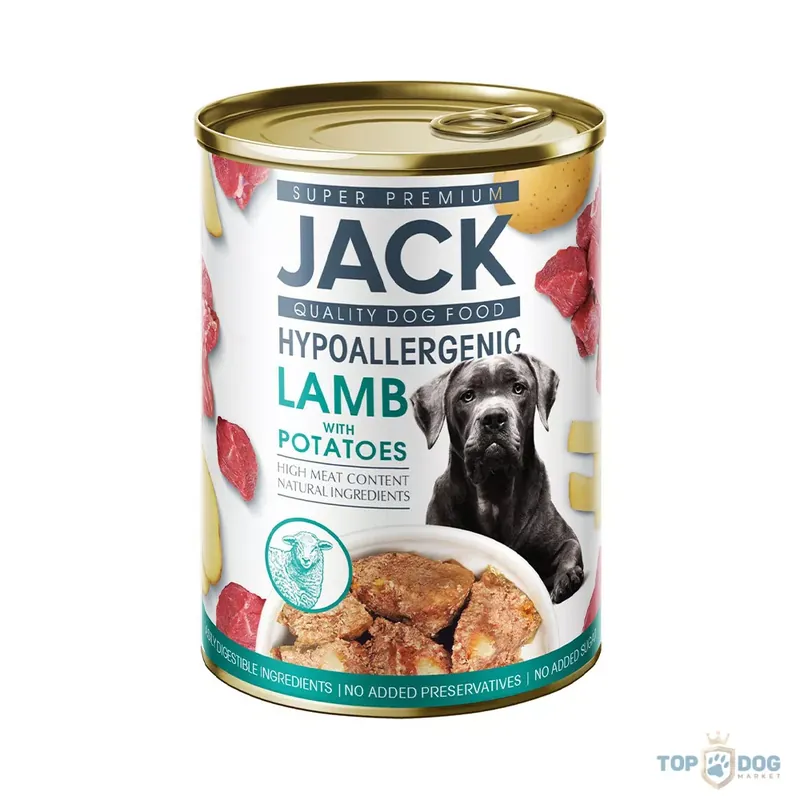 Jack Hipoallergén pástétom 400g Bárányhús burgonyával Újdonság