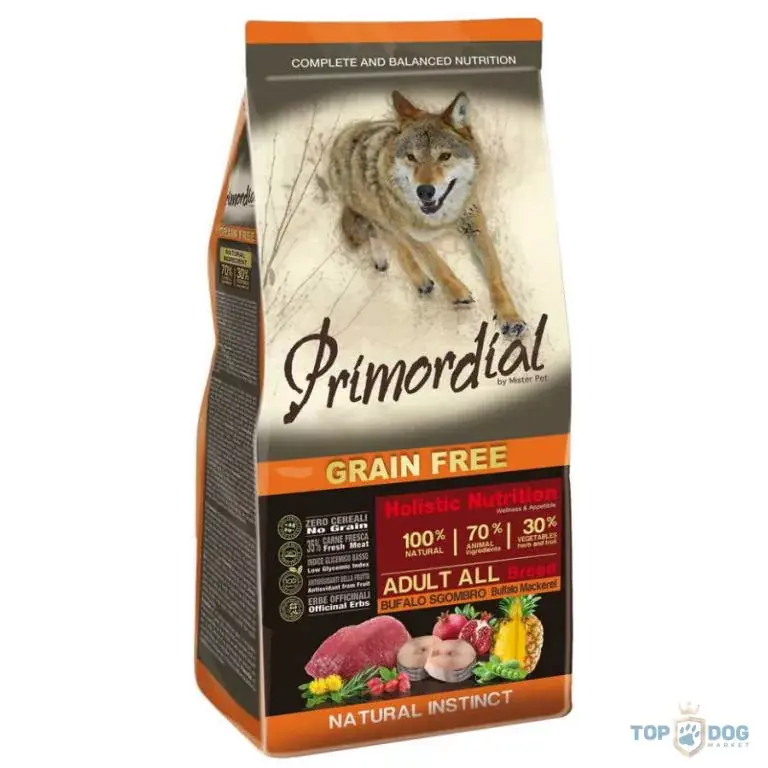 Akció Primordial Grain Free Adult Buffalo&Mackerel 12kg