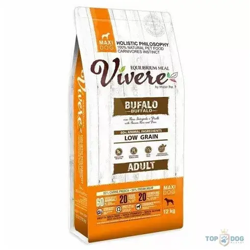 Olcsó Vivere Low Grain Adult Maxi Buffalo 12kg