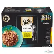 Akció Sheba Delicacy in Jelly Adult - Alutasakos (Baromfi válogatás, zselés) macskák részére (12x85g)