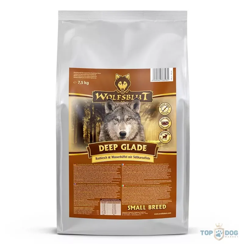 Biztonságos fizetés Wolfsblut Deep Glade Small Breed Gímszarvas Édesburgonyával száraz kutyatáp 7,5 kg