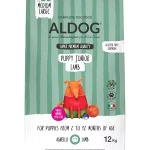Kihagyhatatlan ajánlat ALDOG PUPPY JUNIOR LAMB HIPOALLERGÉN KUTYATÁP MEDIUM 12 KG