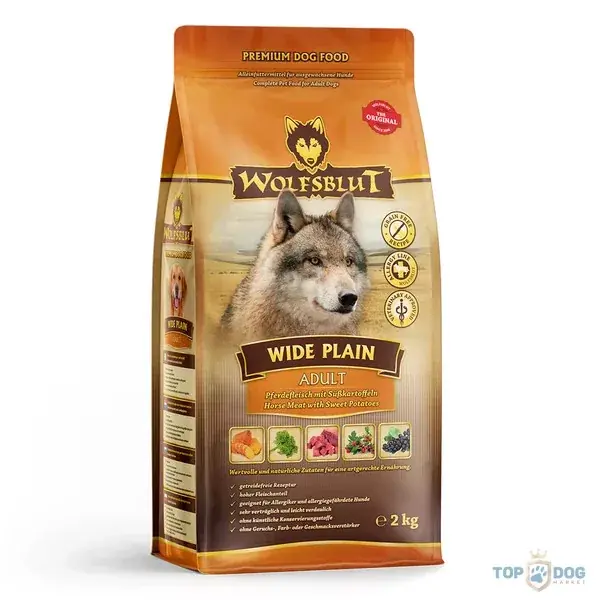 Wolfsblut Wide Plain Adult - Lóhús édesburgonyával 2kg Újdonság