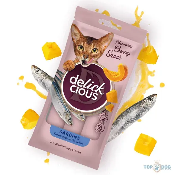 Delickcious Creamy Snack 60g (4x15g) Szardínia Sütőtök Vedd meg most