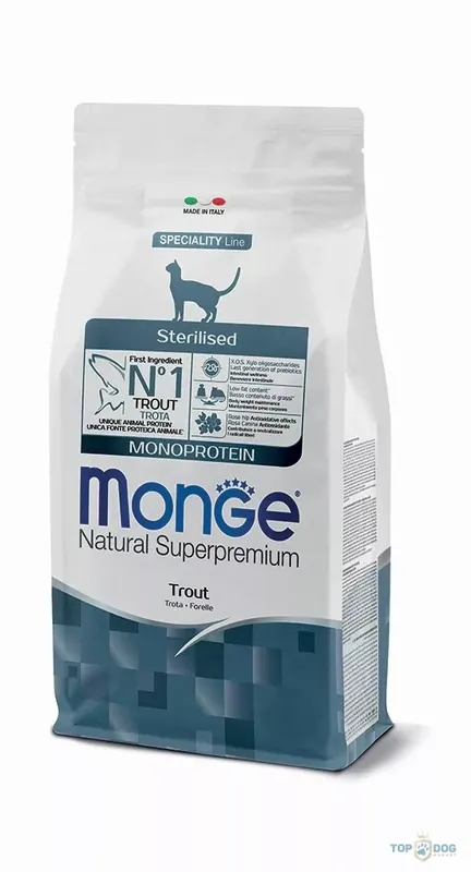 Monge Cat 400gr Steril Pisztráng Monoprotein Vásárlói kedvenc