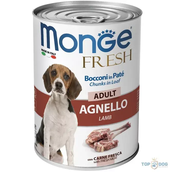 Monge Dog 400gr Fresh Chunk in Loaf Bárány Végkiárusítás
