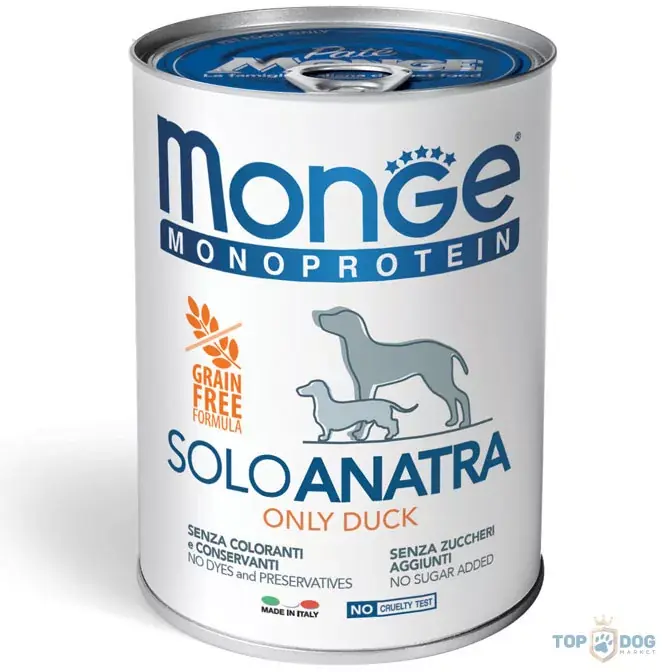 Biztonságos fizetés Monge Dog 400gr Monoprotein kacsa