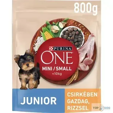 PURINA ONE Mini Junior csirkében gazdag száraz eledel kölyökkutyáknak 800gr Vedd meg most