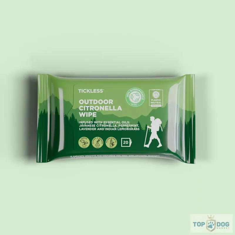 Tickless® Outdoor Citronella Wipe törlőkendő 20db Ne maradj le