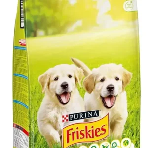 Akció FRISKIES 3x15kg Junior csirkével, zöldségekkel és tejjel száraz eledel kölyökkutyáknak