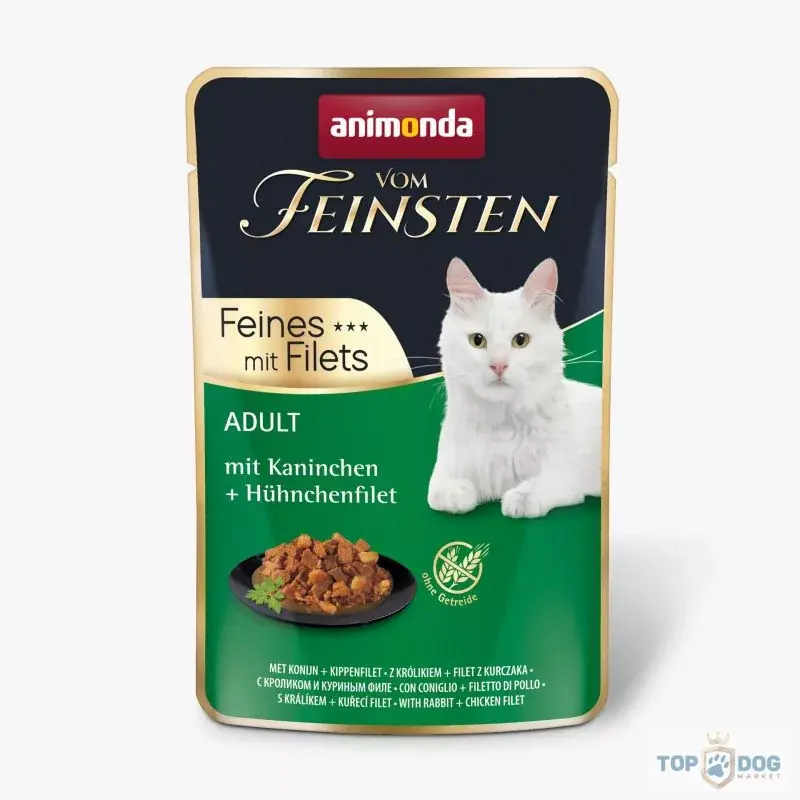 Animonda Vom Feinsten Feines Filets (nyúl, csirkemellfilé) alutasakos macskák részére (85g) Kedvezmény