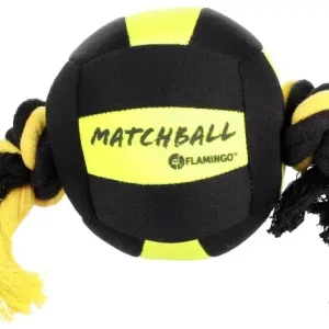 Játék Matchball 28,5cm Aqua Ball kötéllel, fekete és sárga 5345439 Korlátozott ajánlat
