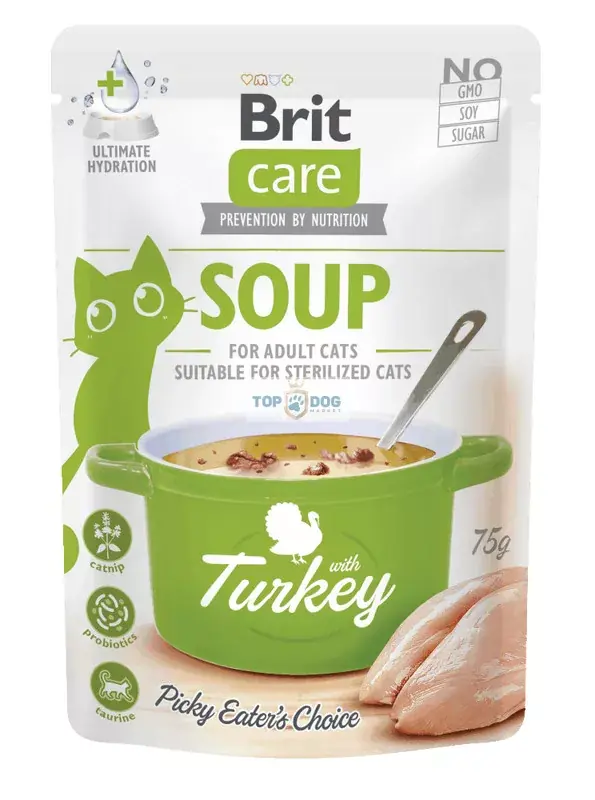 Brit Care Cat Soup with Turkey 75gr leves pulykával Szezonális akció