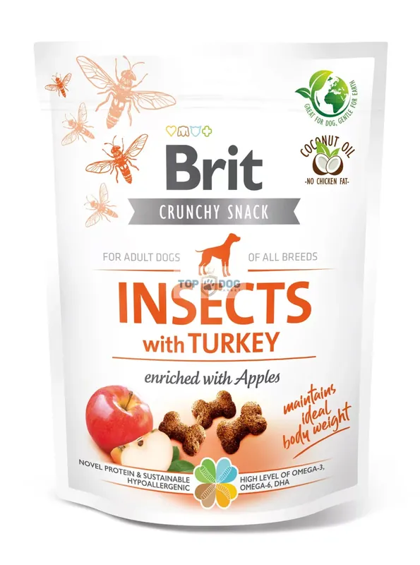 Legjobb ár Brit Care Dog Crunchy Cracker Insects with Turkey and Apples 200g