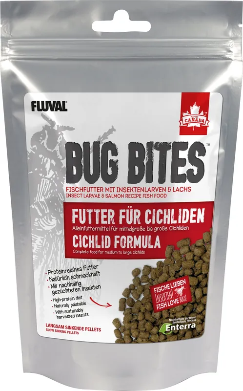 Fluval Bug Bites Bölcsőszájúhal-félék pellet (M-L), 100 g Olcsóbb