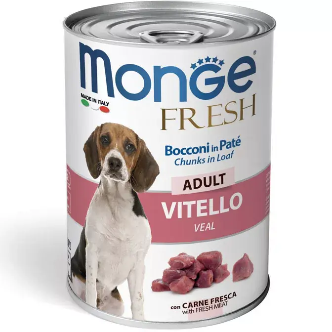 Monge Fresh Dog Konzerv Borjús 400g Azonnal elérhető