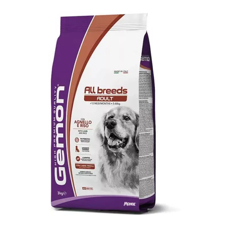Azonnali szállítás Gemon Dog Medium Adult Kutyaeledel Bárány-Rizs 3kg