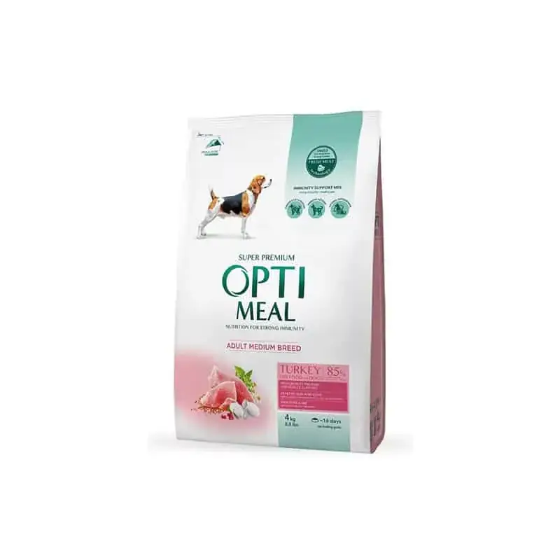 Exkluzív ajánlat OPTIMEAL DOG DRY MEDIUM 4KG PULYKA