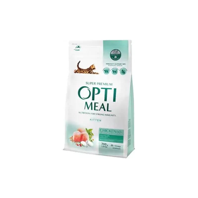 OPTIMEAL CAT KITTEN SZÁRAZ MACSKATÁP CSIRKE 700G Végkiárusítás