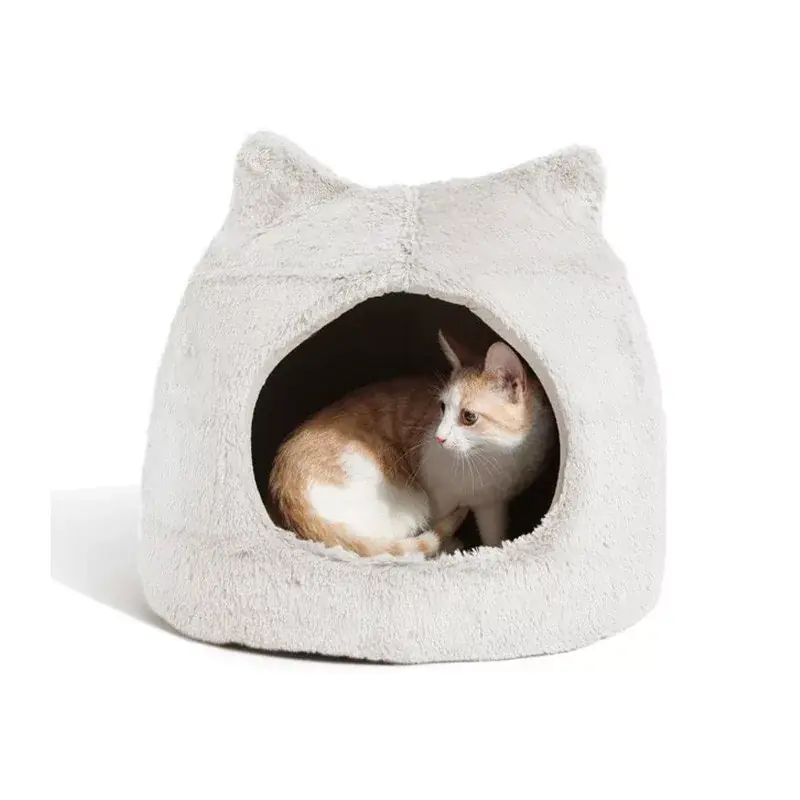 Kedvezmény MEOW HUT FUR BARLANG BÉZS/TÖRTFEHÉR