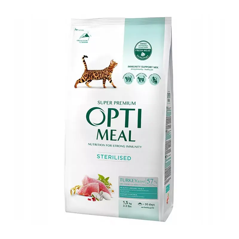 Azonnali szállítás OPTIMEAL CAT STERIL PULYKA 1,5KG