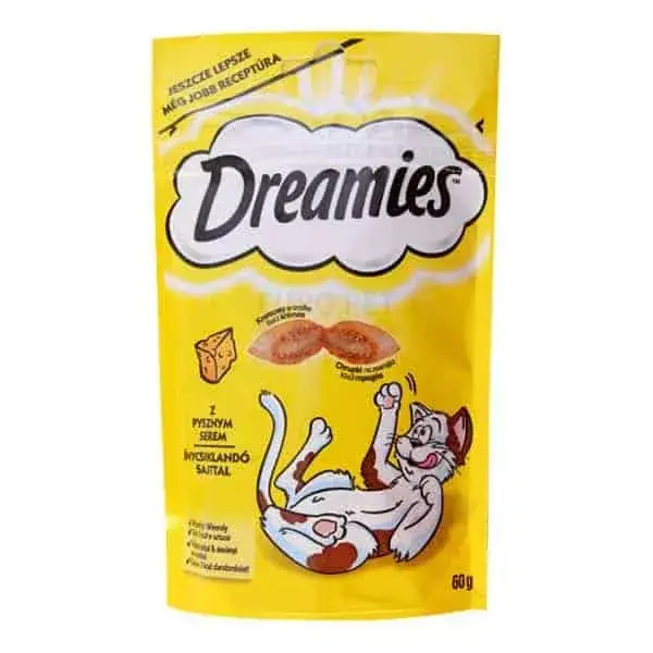 DREAMIES 180g Sajtos Jutalomfalat Macskáknak Alacsony ár
