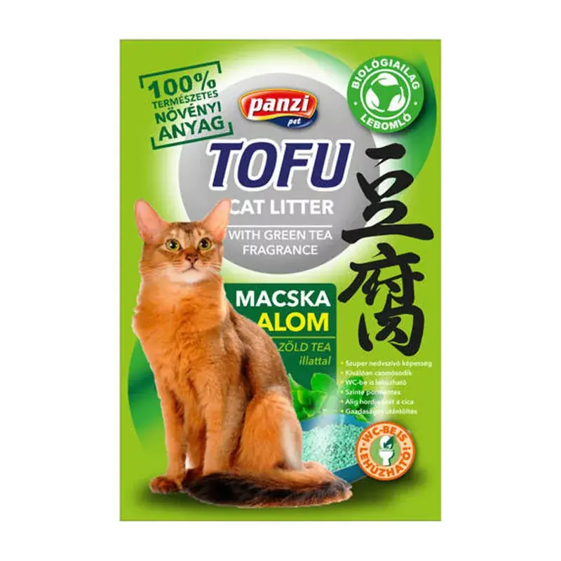 Árcsökkenés PANZI MACSKAALOM TOFU, NÖVÉNYI ALAPÚ 2,5KG ZÖLD TEA ILLATTAL