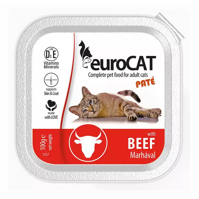 Gyors szállítás EURO CAT ALUTÁLKA PATÉ 100G MARHA