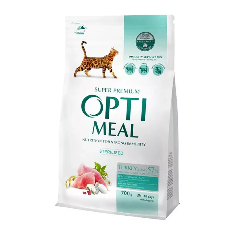 Biztonságos vásárlás OPTIMEAL CAT DRY STERIL 700G PULYKA-ZAB
