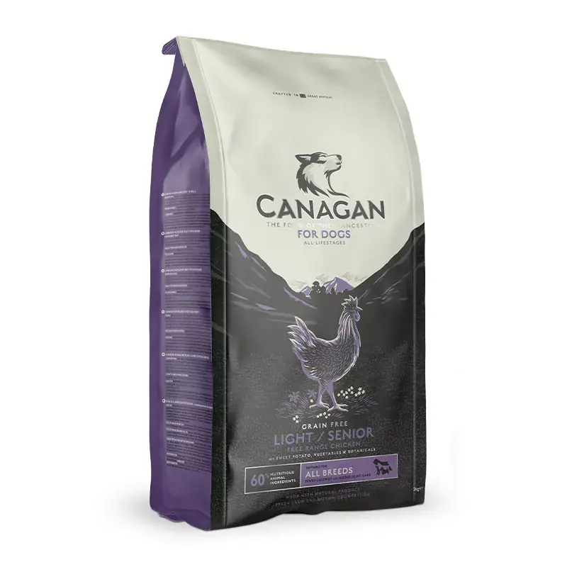 CANAGAN DOG LIGHT/SENIOR FREE RANGE CHICKEN SZÁRAZ KUTYATÁP 12KG SZABADON TARTOTT CSIRKÉVEL Korlátozott ajánlat