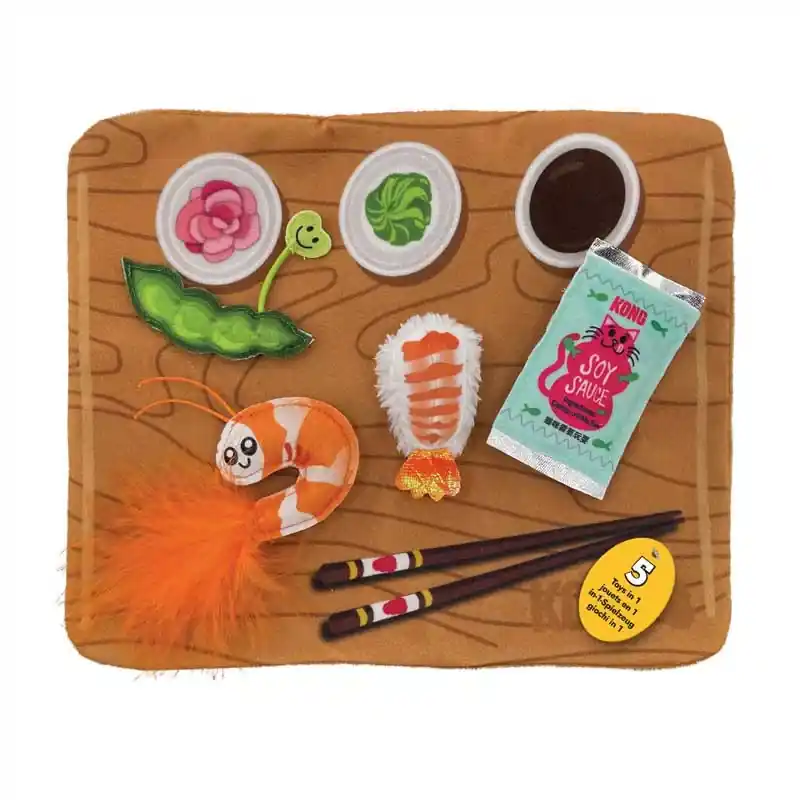 Szezonális akció KONG Pull-A-Partz Sushi 5in1 játék