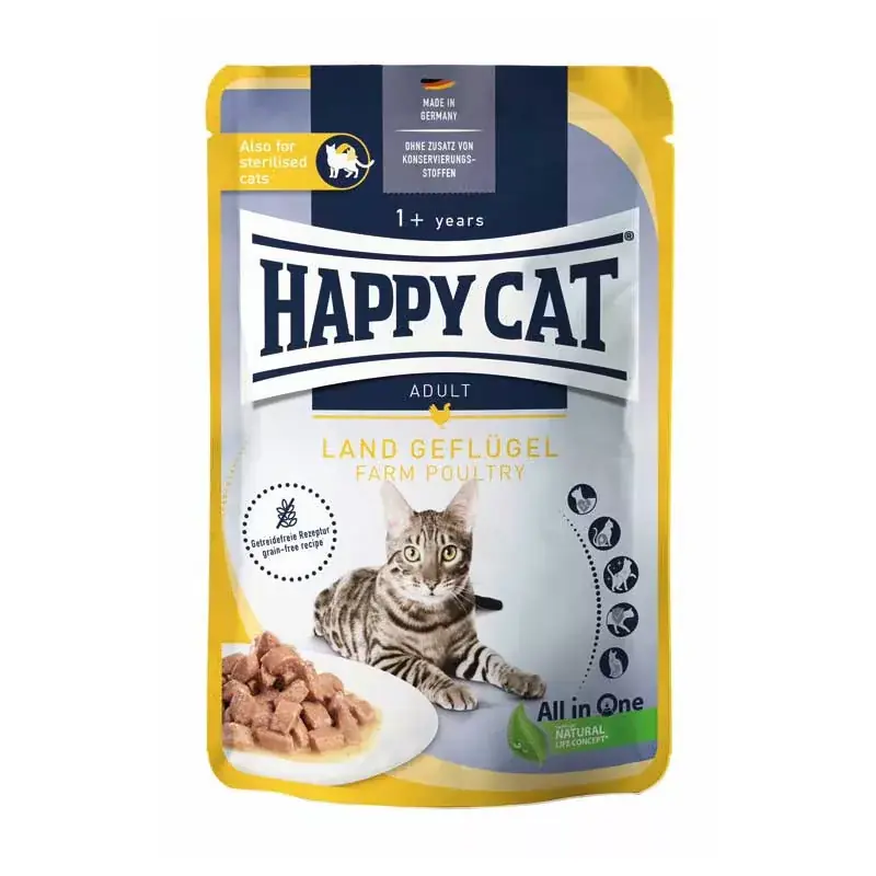 Szuper ajánlat Happy Cat Sensitive macskaeledel 85 g Bőr és Bunda