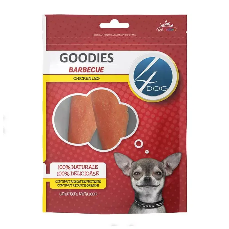 4DOG BARBECUE CSIRKE LÁB 100G Akció