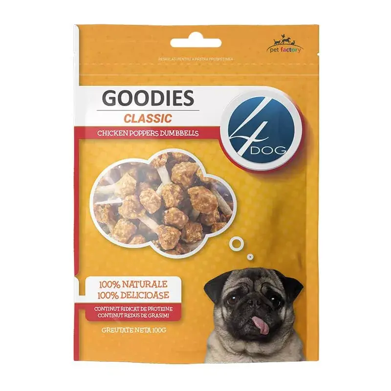4DOG CLASSIC CSIRKE POPPERS 100G SÚLYZÓ Olcsóbb