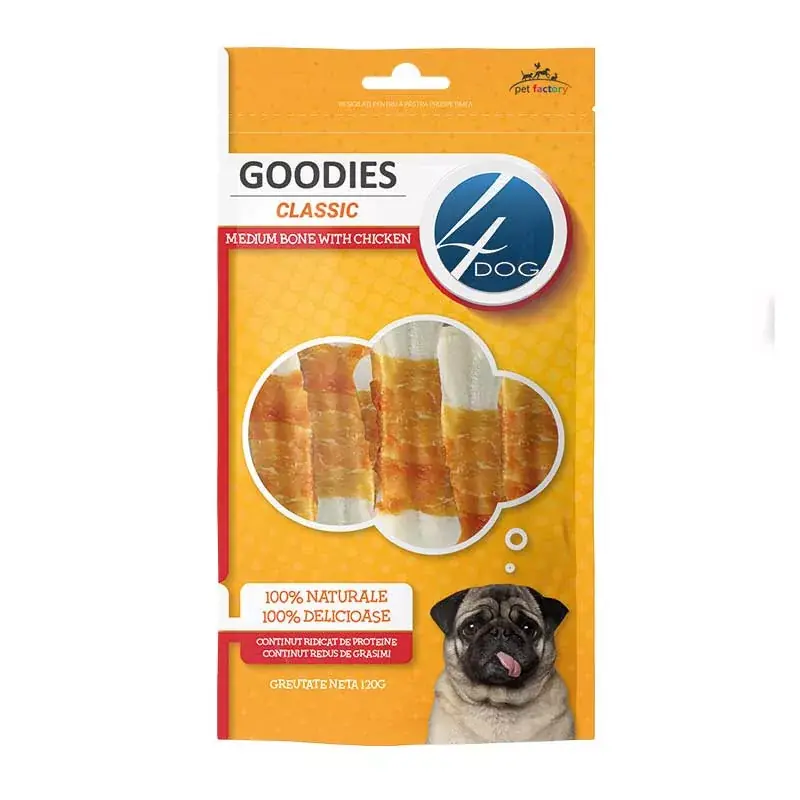 4DOG CLASSIC CSIRKE KÖZEPES CSONT 120G Expressz kézbesítés